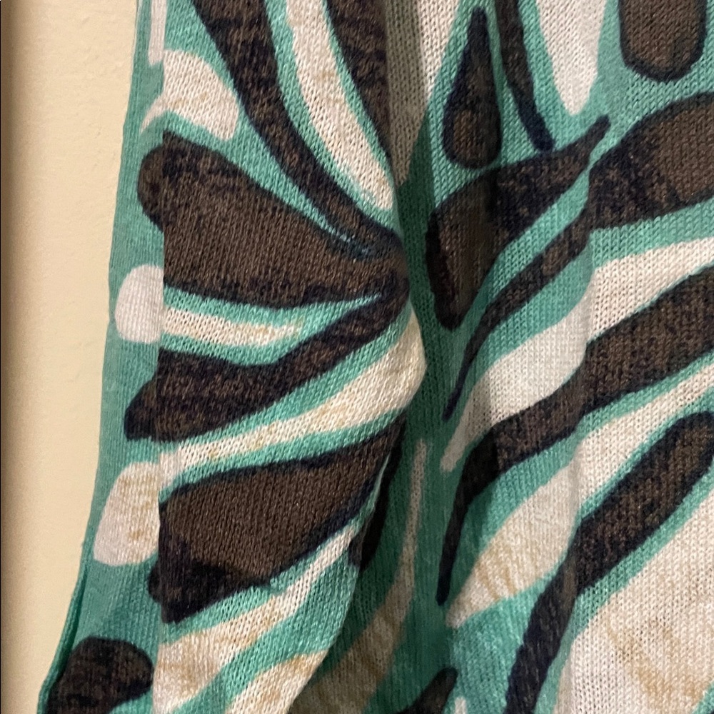 NIC+ZOE Teal and Black Knit Top NWOT - Picture 3 of 16